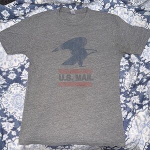 Men’s or Women’s distressed style U.S. Mail Gray Graphic T-Shirt. Men’s Large